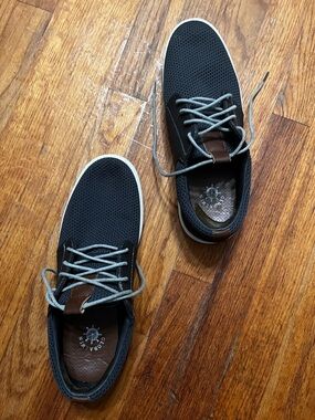 Men's Black Casual Knit Lace-Up Shoes by Global Win